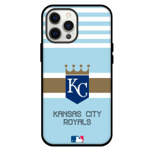 MLB Kansas City Royals Phone Case For iPhone Samsung Galaxy Pixel OnePlus Vivo Xiaomi Asus Sony Motorola Nokia - Team Logo On White Stripe Blue Background