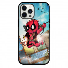Deadpool Phone Case For iPhone Samsung Galaxy Pixel OnePlus Vivo Xiaomi Asus Sony Motorola Nokia - Deadpool With Unicorn Swinging Cartoon Art