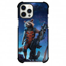 Guardians Of The Galaxy Rocket Raccoon Phone Case For iPhone Samsung Galaxy Pixel OnePlus Vivo Xiaomi Asus Sony Motorola Nokia - Rocket Raccoon Portrait on Galaxy Background