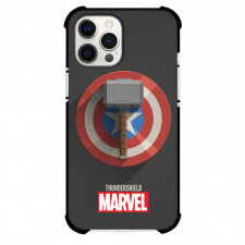 Avengers Phone Case For iPhone Samsung Galaxy Pixel OnePlus Vivo Xiaomi Asus Sony Motorola Nokia - Thor's Mjollnir And Captain America Shield Illustration