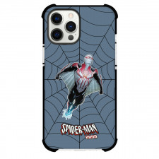 Spider Man Phone Case For iPhone Samsung Galaxy Pixel OnePlus Vivo Xiaomi Asus Sony Motorola Nokia - Spider Man 2099 Flying Sticker On Web Background