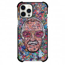 Stan Lee Phone Case For iPhone Samsung Galaxy Pixel OnePlus Vivo Xiaomi Asus Sony Motorola Nokia - Stan Lee Icon On Marvel Characters Background
