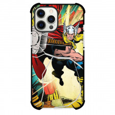 Thor Phone Case For iPhone Samsung Galaxy Pixel OnePlus Vivo Xiaomi Asus Sony Motorola Nokia - Comics Series Thor Throwing Mjollnir On Comic Background