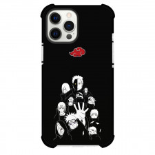 Naruto Phone Case For iPhone Samsung Galaxy Pixel OnePlus Vivo Xiaomi Asus Sony Motorola Nokia - Akatsuki Members On Black Background