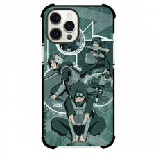 Naruto Itachi Uchiha Phone Case For iPhone Samsung Galaxy Pixel OnePlus Vivo Xiaomi Asus Sony Motorola Nokia - Itachi Uchiha Collage On Green Background