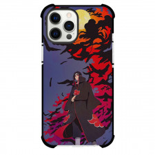 Naruto Itachi Uchiha Phone Case For iPhone Samsung Galaxy Pixel OnePlus Vivo Xiaomi Asus Sony Motorola Nokia - Itachi Uchiha Raven Standing On Blue Background