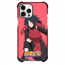Naruto Madara Uchiha Phone Case For iPhone Samsung Galaxy Pixel OnePlus Vivo Xiaomi Asus Sony Motorola Nokia - Madara Uchiha Portrait Minimalist On Red Background