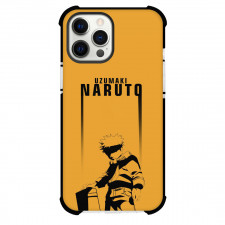 Naruto Uzumaki Phone Case For iPhone Samsung Galaxy Pixel OnePlus Vivo Xiaomi Asus Sony Motorola Nokia - Naruto Uzumaki Standing Minimalist On Orange Background
