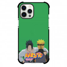 Naruto Phone Case For iPhone Samsung Galaxy Pixel OnePlus Vivo Xiaomi Asus Sony Motorola Nokia - Naruto Uzumaki Sasuke Uchiha Minimalist On Green Background