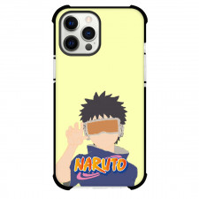 Naruto Obito Uchiha Phone Case For iPhone Samsung Galaxy Pixel OnePlus Vivo Xiaomi Asus Sony Motorola Nokia - Obito Uchiha Portrait Minimalist On Yellow Background