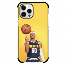 NBA Aaron Gordon Phone Case For iPhone Samsung Galaxy Pixel OnePlus Vivo Xiaomi Asus Sony Motorola Nokia - Aaron Gordon Denver 50 Spinning Ball On Finger Yellow Background