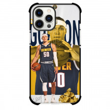 NBA Aaron Gordon Phone Case For iPhone Samsung Galaxy Pixel OnePlus Vivo Xiaomi Asus Sony Motorola Nokia - Aaron Gordon Denver 50 Standing Beside Gold