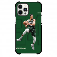 NBA Giannis Antetokounmpo Phone Case For iPhone Samsung Galaxy Pixel OnePlus Vivo Xiaomi Asus Sony Motorola Nokia - Giannis Antetokounmpo Dunking Green Background
