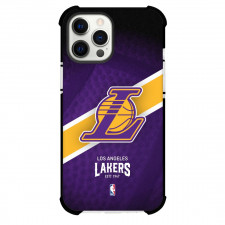 NBA Los Angeles Lakers Phone Case For iPhone Samsung Galaxy Pixel OnePlus Vivo Xiaomi Asus Sony Motorola Nokia - Team Logo Stripe Background