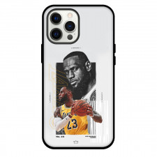 NBA LeBron James Phone Case For iPhone Samsung Galaxy Pixel OnePlus Vivo Xiaomi Asus Sony Motorola Nokia - LeBron James Portrait Gray Background