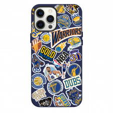 NBA Golden State Warriors Phone Case For iPhone Samsung Galaxy Pixel OnePlus Vivo Xiaomi Asus Sony Motorola Nokia - Warriors Mania Sticker Collage Logos