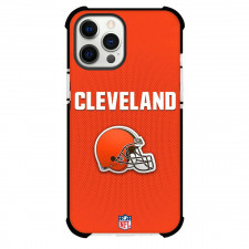 NFL Cleveland Browns Phone Case For iPhone Samsung Galaxy Pixel OnePlus Vivo Xiaomi Asus Sony Motorola Nokia - Team Logo On Orange Background