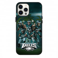 NFL Philadelphia Eagles Phone Case For iPhone Samsung Galaxy Pixel OnePlus Vivo Xiaomi Asus Sony Motorola Nokia - Eagles Players In Action With Text Tree And Stadium Background
