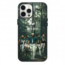 NFL Philadelphia Eagles Phone Case For iPhone Samsung Galaxy Pixel OnePlus Vivo Xiaomi Asus Sony Motorola Nokia - Eagles Players In Forest With Text Lets Hunt