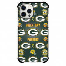 NFL Green Bay Packers Phone Case For iPhone Samsung Galaxy Pixel OnePlus Vivo Xiaomi Asus Sony Motorola Nokia - Team Logo Pattern On Green Background