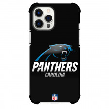 NFL Carolina Panthers Phone Case For iPhone Samsung Galaxy Pixel OnePlus Vivo Xiaomi Asus Sony Motorola Nokia - Team Logo On Black Background