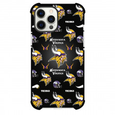 NFL Minnesota Vikings Phone Case For iPhone Samsung Galaxy Pixel OnePlus Vivo Xiaomi Asus Sony Motorola Nokia - Team Logo Pattern On Black Background