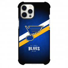 NHL St. Louis Blues Phone Case For iPhone Samsung Galaxy Pixel OnePlus Vivo Xiaomi Asus Sony Motorola Nokia - Team Logo Stripe Background
