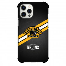 NHL Boston Bruins Phone Case For iPhone Samsung Galaxy Pixel OnePlus Vivo Xiaomi Asus Sony Motorola Nokia - Team Logo Stripe Background