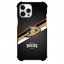 NHL Anaheim Ducks Phone Case For iPhone Samsung Galaxy Pixel OnePlus Vivo Xiaomi Asus Sony Motorola Nokia - Team Logo Stripe Background