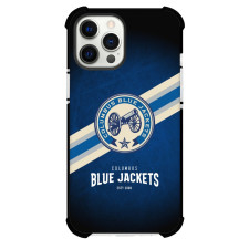 NHL Columbus Blue Jackets Phone Case For iPhone Samsung Galaxy Pixel OnePlus Vivo Xiaomi Asus Sony Motorola Nokia - Team Retro Logo Stripe Background