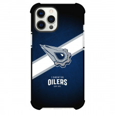 NHL Edmonton Oilers Phone Case For iPhone Samsung Galaxy Pixel OnePlus Vivo Xiaomi Asus Sony Motorola Nokia - Team 2001 Logo Stripe Background
