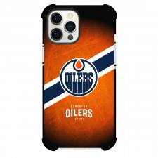 NHL Edmonton Oilers Phone Case For iPhone Samsung Galaxy Pixel OnePlus Vivo Xiaomi Asus Sony Motorola Nokia - Team Logo Stripe Background