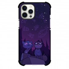 Night In The Woods Phone Case For iPhone Samsung Galaxy Pixel OnePlus Vivo Xiaomi Asus Sony Motorola Nokia - Night In The Woods Starry Purple Background