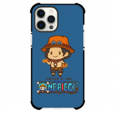 One Piece Ace Phone Case For iPhone Samsung Galaxy Pixel OnePlus Vivo Xiaomi Asus Sony Motorola Nokia - Ace Chibi Portrait Blue Background
