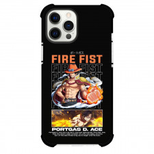 One Piece Phone Case For iPhone Samsung Galaxy Pixel OnePlus Vivo Xiaomi Asus Sony Motorola Nokia - Ace Fire Fist Poster Black Background
