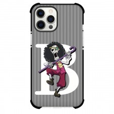 One Piece Brook Phone Case For iPhone Samsung Galaxy Pixel OnePlus Vivo Xiaomi Asus Sony Motorola Nokia - Brook Stripe Black