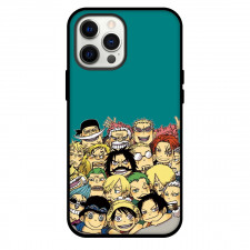 One Piece Phone Case For iPhone Samsung Galaxy Pixel OnePlus Vivo Xiaomi Asus Sony Motorola Nokia - One Piece Characters Heads Blue Background