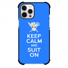 One Piece Chopper Phone Case For iPhone Samsung Galaxy Pixel OnePlus Vivo Xiaomi Asus Sony Motorola Nokia - Chopper Keep Calm And Stay Blue Background