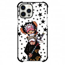 One Piece Phone Case For iPhone Samsung Galaxy Pixel OnePlus Vivo Xiaomi Asus Sony Motorola Nokia - One Piece Chopper Sitting On Law Black Star Background