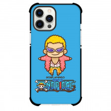 One Piece Doflamingo Phone Case For iPhone Samsung Galaxy Pixel OnePlus Vivo Xiaomi Asus Sony Motorola Nokia - Donquixote Doflamingo Chibi Portrait Blue Background