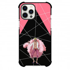 One Piece Doflamingo Phone Case For iPhone Samsung Galaxy Pixel OnePlus Vivo Xiaomi Asus Sony Motorola Nokia - Doflamingo Signature Move Torikago Pink Black Background