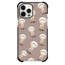 One Piece Trafalgar D Water Law Phone Case For iPhone Samsung Galaxy Pixel OnePlus Vivo Xiaomi Asus Sony Motorola Nokia - Trafalgar D Water Law Chibi Sitting Portrait Pattern Art On Gray Background