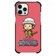 One Piece Law Phone Case For iPhone Samsung Galaxy Pixel OnePlus Vivo Xiaomi Asus Sony Motorola Nokia - Law Chibi Portrait Peach Background