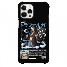 One Piece Trafalgar D Water Law Phone Case For iPhone Samsung Galaxy Pixel OnePlus Vivo Xiaomi Asus Sony Motorola Nokia - Trafalgar D Water Law Introduction Poster Black Background