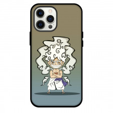 One Piece Luffy Phone Case For iPhone Samsung Galaxy Pixel OnePlus Vivo Xiaomi Asus Sony Motorola Nokia - Luffy Gear 5 Chibi Standing On Gray Background
