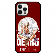 One Piece Luffy Phone Case For iPhone Samsung Galaxy Pixel OnePlus Vivo Xiaomi Asus Sony Motorola Nokia - Luffy Gear 5 Sitting Red Background