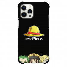 One Piece Luffy Phone Case For iPhone Samsung Galaxy Pixel OnePlus Vivo Xiaomi Asus Sony Motorola Nokia - Luffy Hat With Luffy Zoro Sanji Peeking