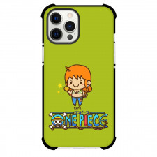 One Piece Nami Phone Case For iPhone Samsung Galaxy Pixel OnePlus Vivo Xiaomi Asus Sony Motorola Nokia - Nami Chibi Portrait Green Background