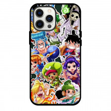 One Piece Straw Hat Pirates Phone Case For iPhone Samsung Galaxy Pixel OnePlus Vivo Xiaomi Asus Sony Motorola Nokia - Straw Hat Pirate Chibi Member Sticker Collage