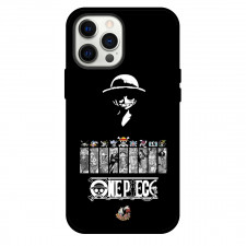 One Piece Straw Hat Pirates Phone Case For iPhone Samsung Galaxy Pixel OnePlus Vivo Xiaomi Asus Sony Motorola Nokia - Straw Hat Pirates Character Portrait Silhouette Black And White